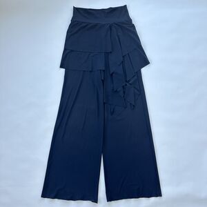 MAISON MARIE SAINT PIERRE Wide Leg Pants Asymmetrical Skirt Ruffles Large RARE